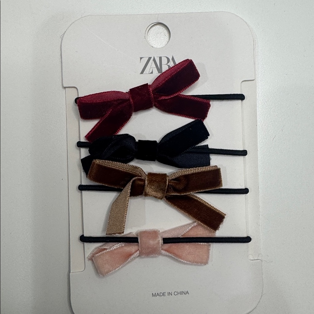 Zara Velvet Hair Bow Collection - Burgundy, Navy, Brown, Blush